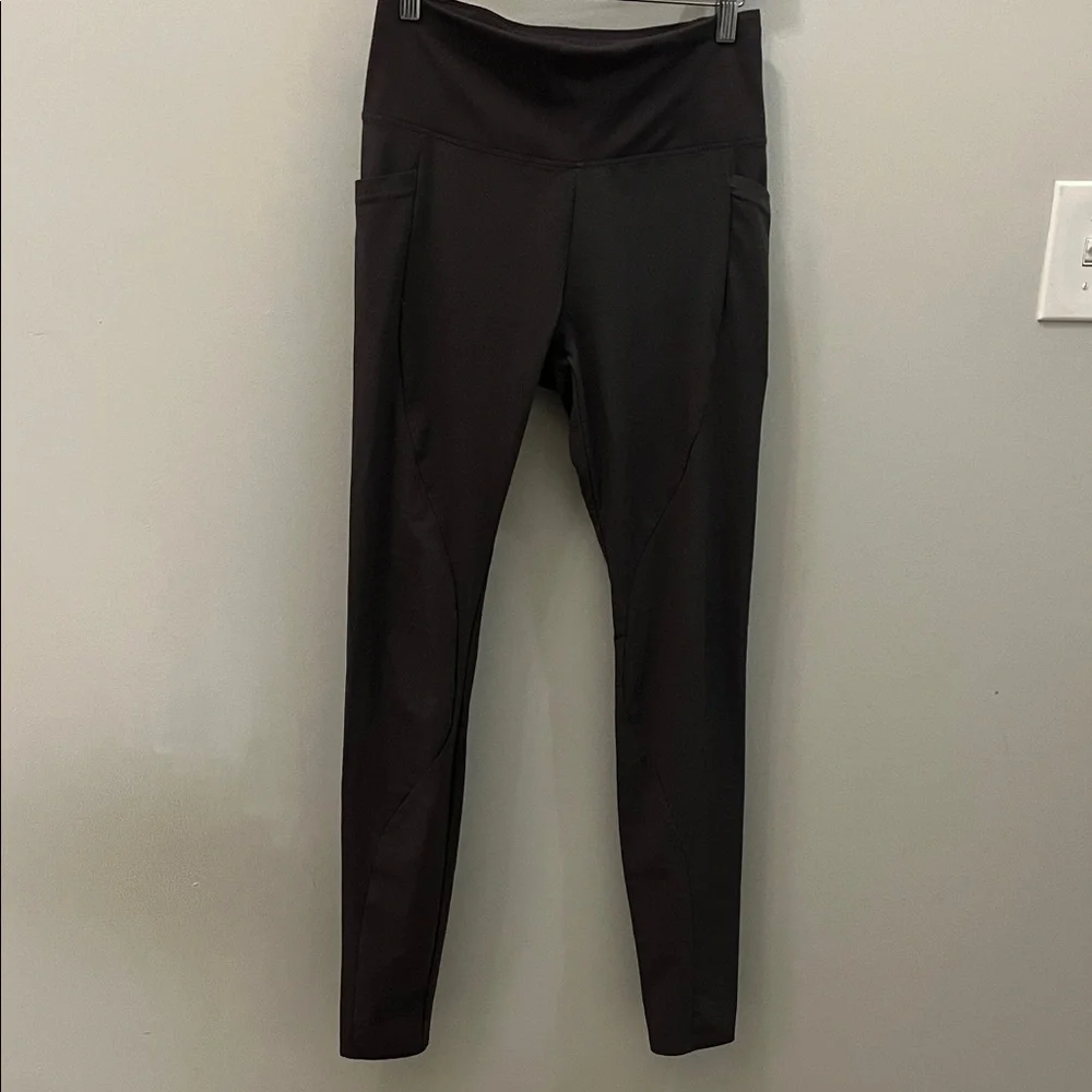 Athleta Quest Hybrid Leggings Size 6T Tall Color Shale Side Stash Pockets TALL